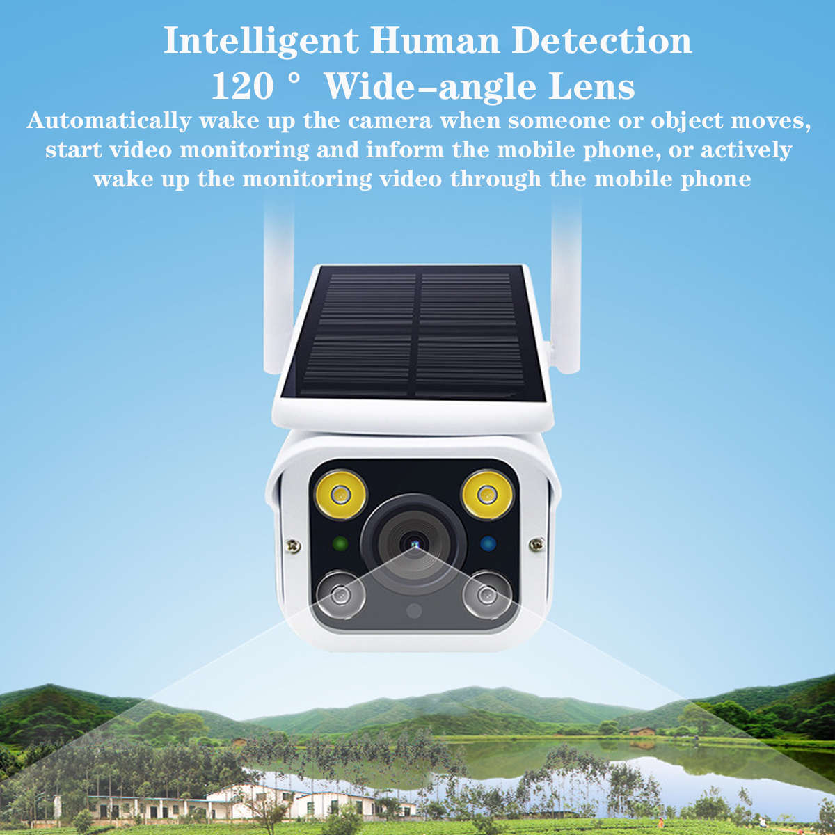 HD 4G Sim Card Security Network  Intelligent Camera Outdoor Household Solar Wireless Monitor Camera