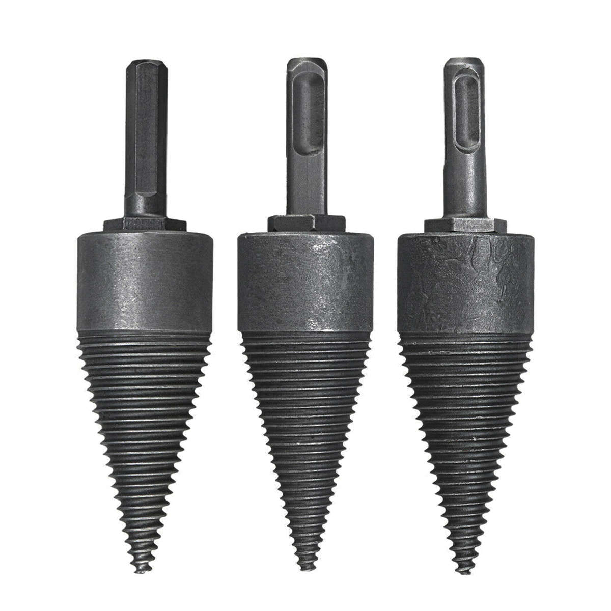 32mm Household Splitter Drill Bit L140mm Square Round Hex Shank Steel Kindling Firewood (Size #003)