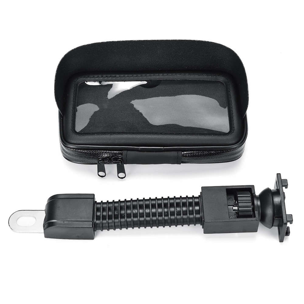 4.7'' Waterproof Sun Shade Anti-UV Cellphone GPS Holder Motorcycle Mount Case Ba