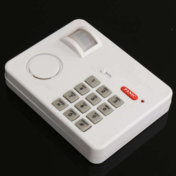 New PIR Wireless Motion Sensor Alarm with Security Keypad for Home Door Garage Shed