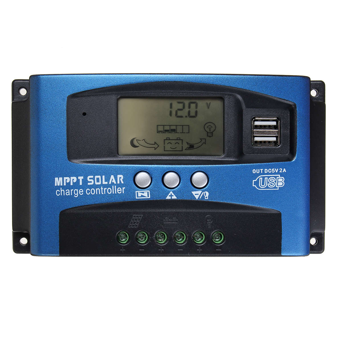 30/40/50/60/100A MPPT Solar Controller LCD Solar Charge Controller Accuracy Dual USB Solar Panel Bat