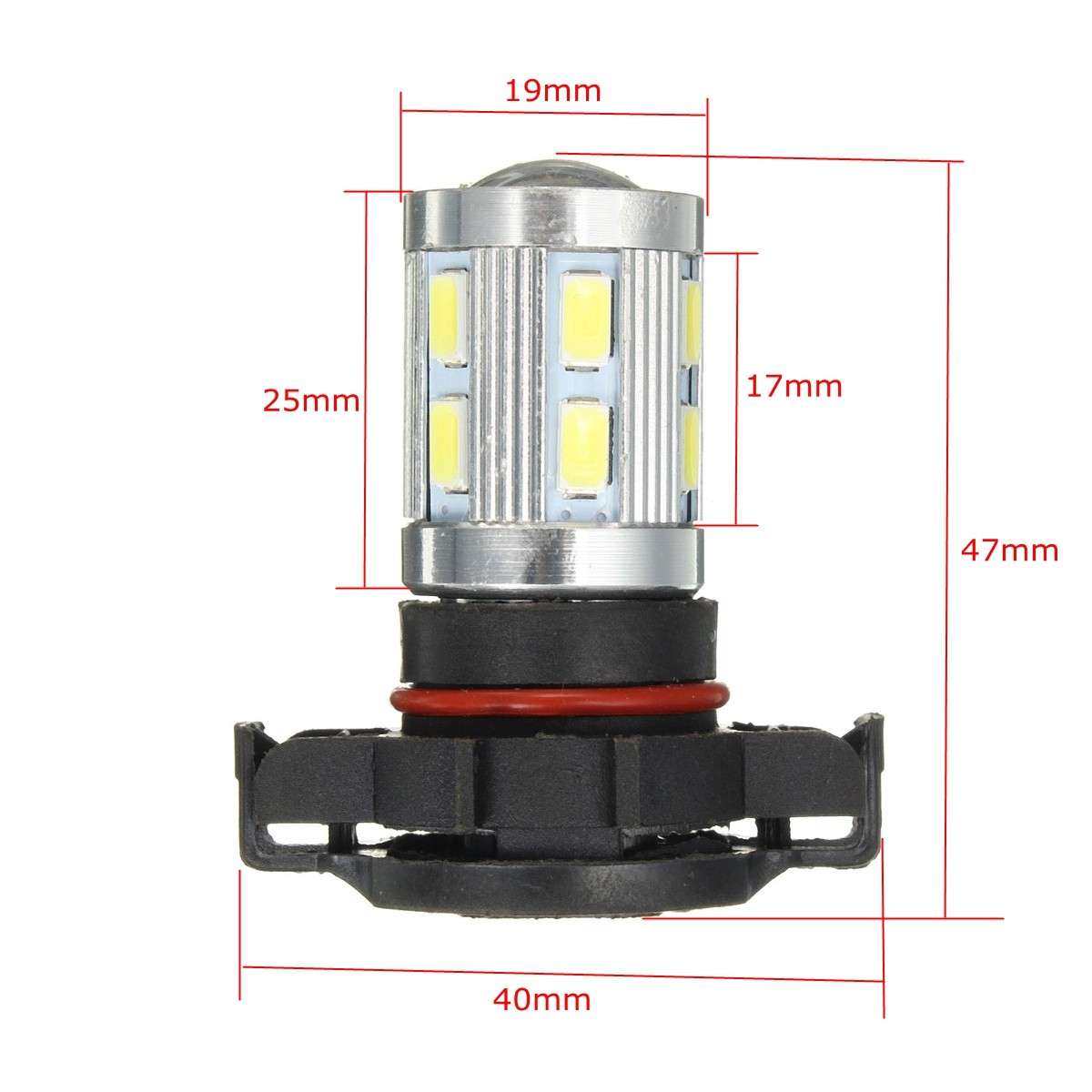 12V PSX24W/H16 White 6000K LED Bulbs 5730/5630 SMD Fog Driving Light