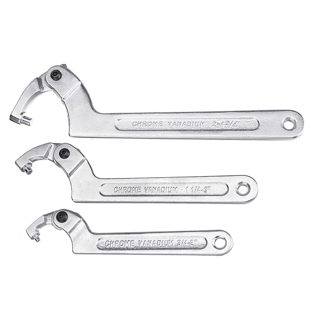 Adjustable Hook Wrench C Spanner Tool Chrome Vanadium 19-51mm 51-120mm SYD Ship