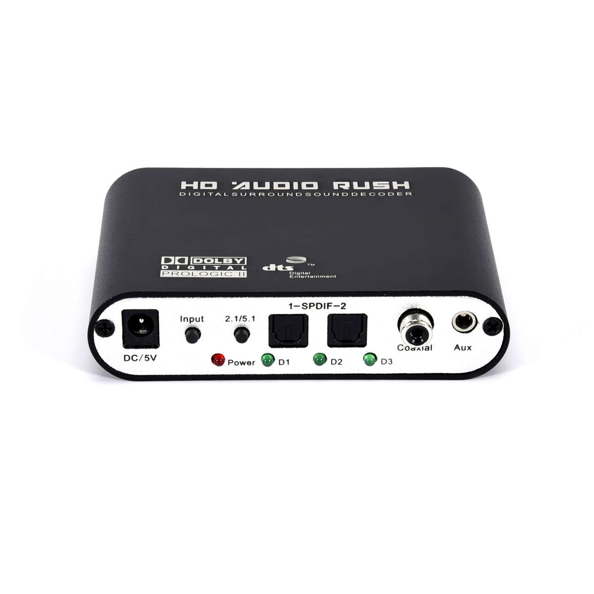 Digital to Analog 5.1 channel Stereo AC3 Audio Converter Optical SPDIF Coaxial AUX 3.5mm to 6 RCA So