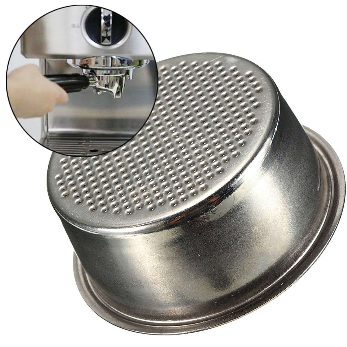 Dia 51mm Stainless Steel Non Pressurized Filter Basket Reusable Coffee Filter For Coffee Machine
