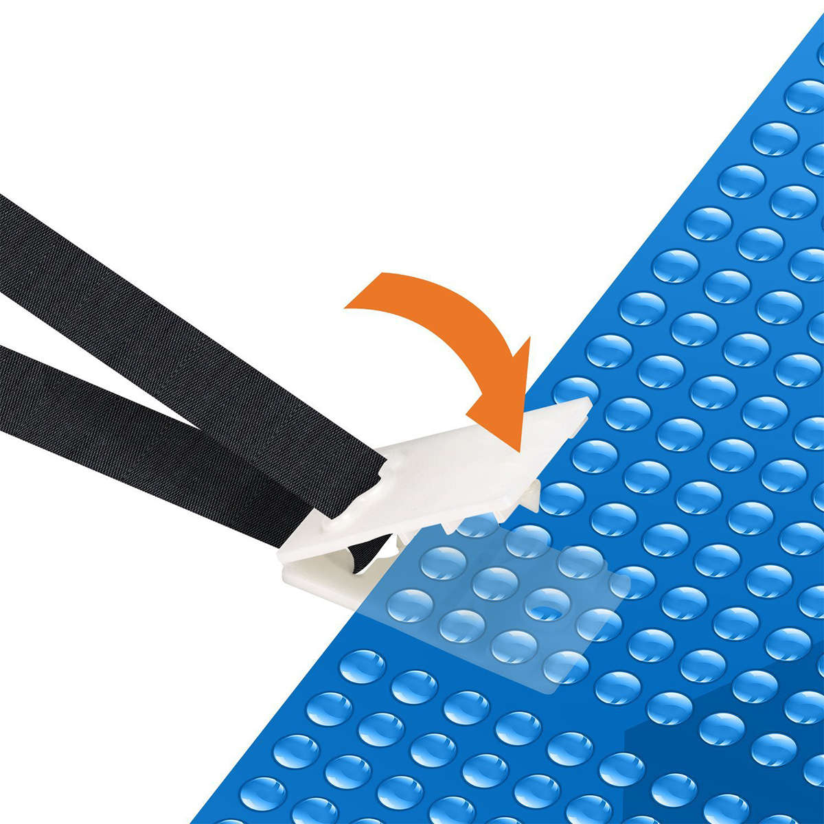 Universal Swimming Pool Cover Reel Roller Strapping Kit Attachment Solar Blanket Straps Equipment fo