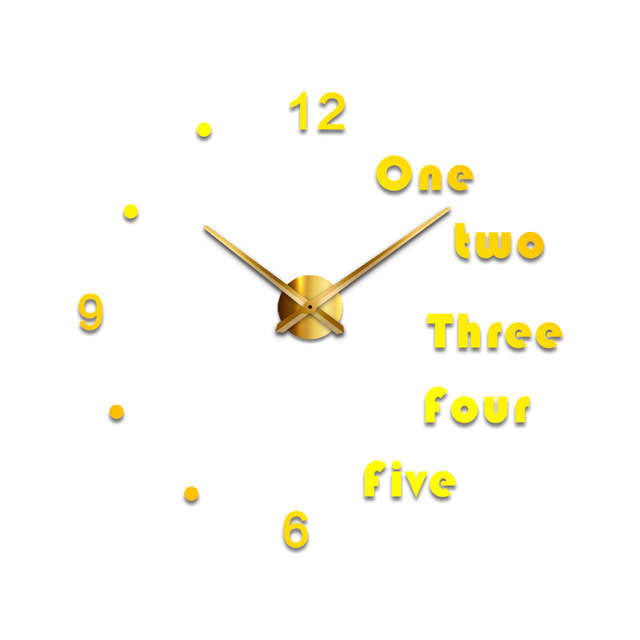 New Creative Diy Wall Stickers Wall Clock Home Mirror Clocks Living Room Decoration Wall Clock