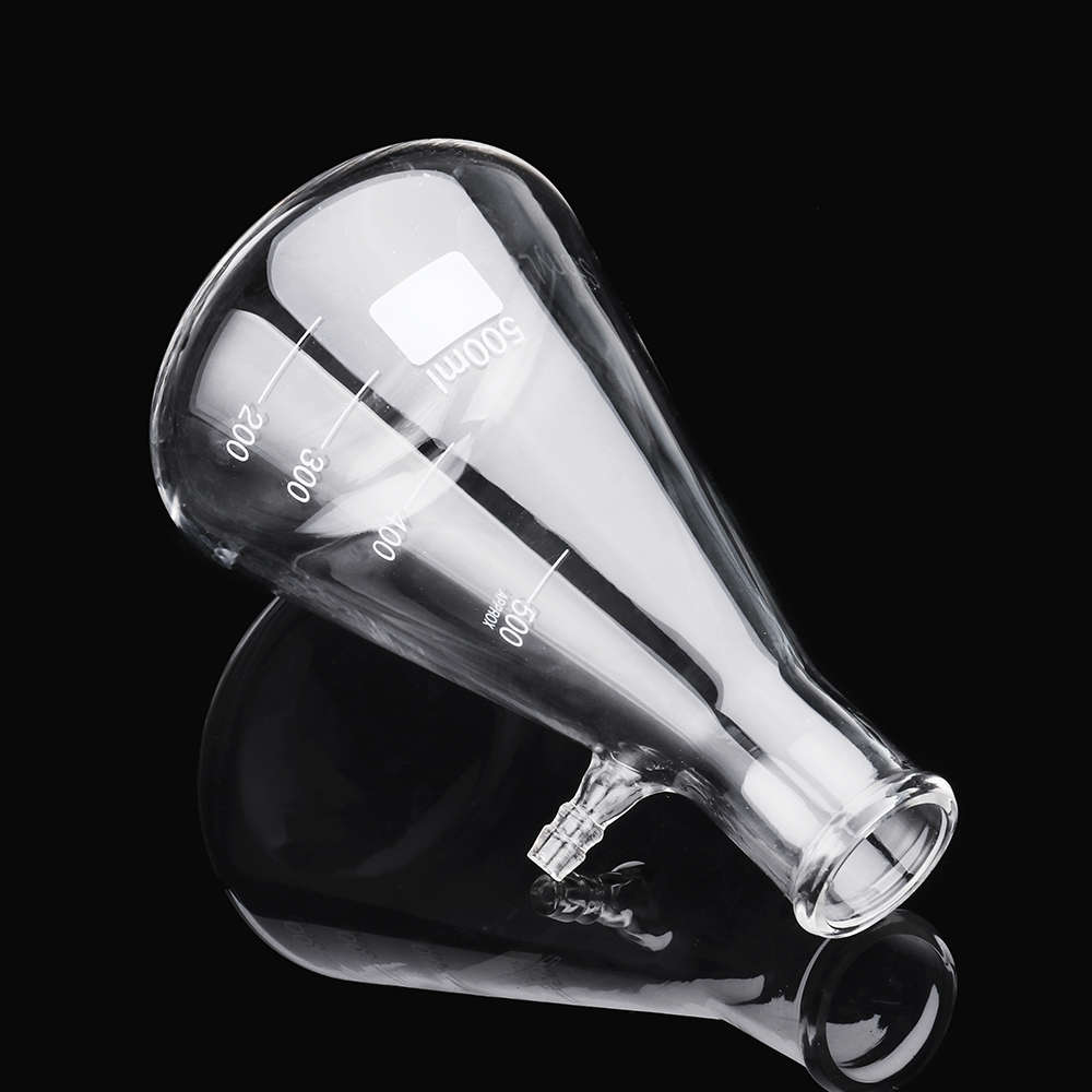 500mL Clear Borosilicate Glass Filtering Flask Vacuum Filtration Flask Bottle Lab Glassware