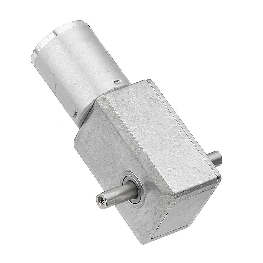 Machifit JGY-370 DC 6/12/24V 150RPM Double Shaft Worm Gear Motor Self-locking Reductio (Voltage 12V)