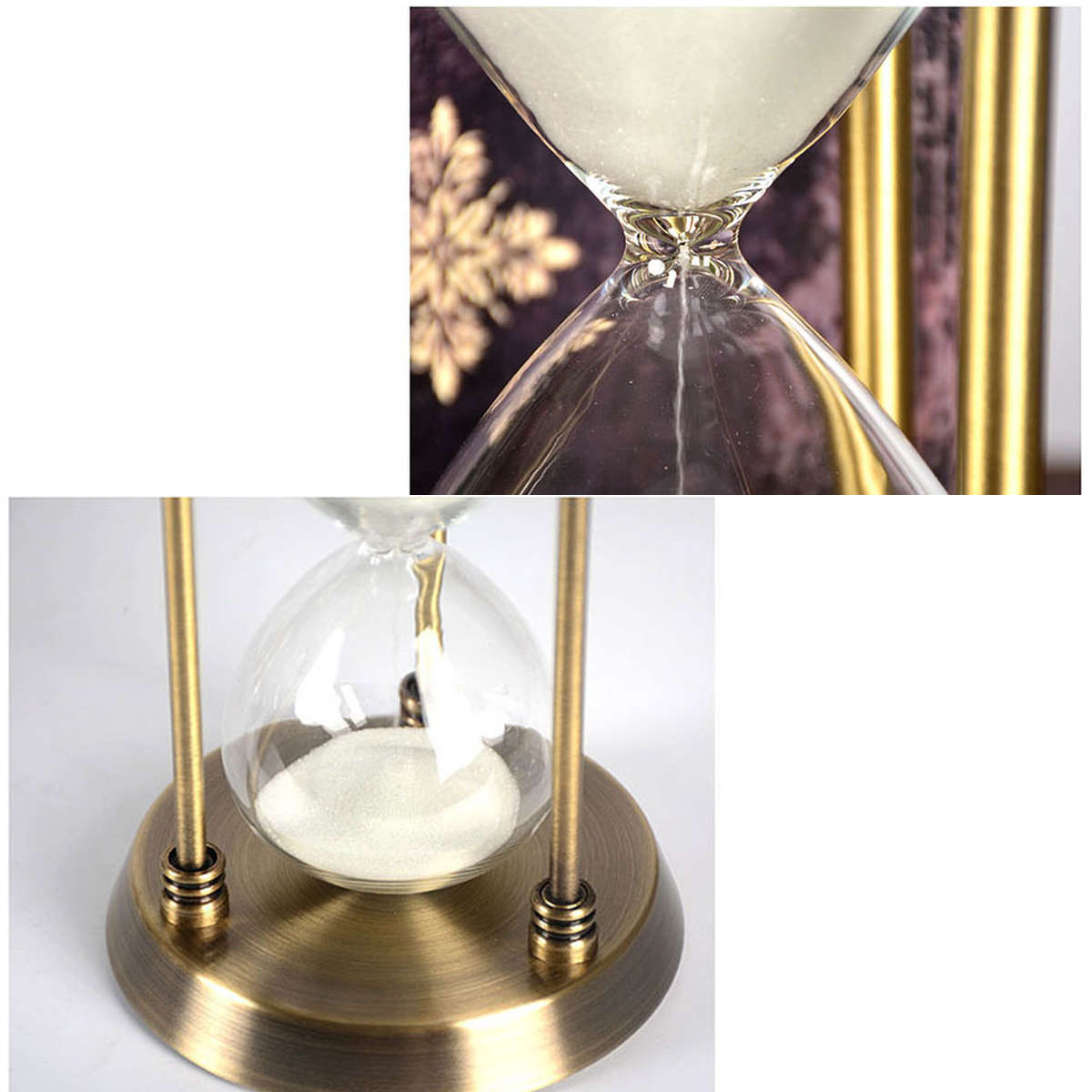 Metal Hourglass Timer Decoration Creative Birthday Business Gift Gold