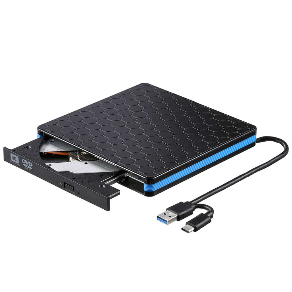 External Optical Drive USB 3.0 Type-C CD/DVD/VCD Burner Player Reader RW Drive for PC Windows XP/ 20