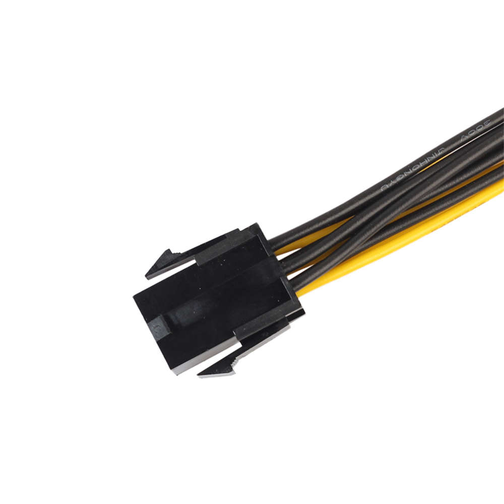 Rexlis 6Pin Female To Dual 8Pin(6+2) Male Power Adapter Cable 20Cm Graphics Card Splitter Cable Pci-