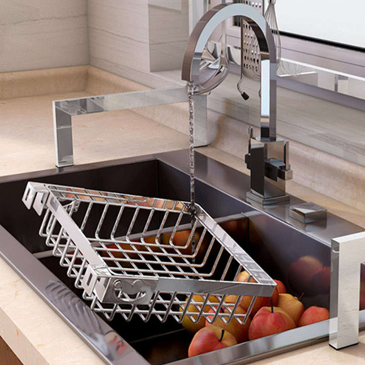Stainless Steel Kitchen Shelf Rack Drying Drain Storage Holders Plate Dish Rack Kitchen Storage Rac