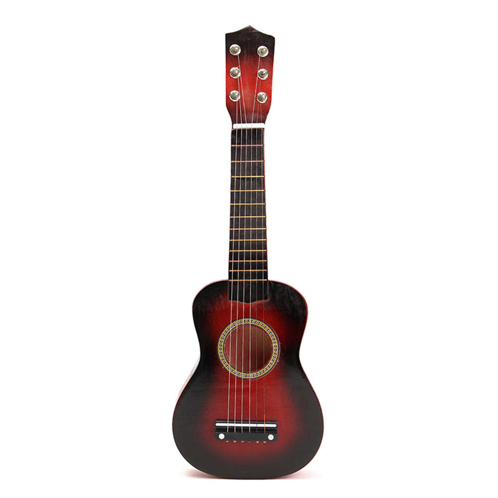 21'' Beginners Basswood Acoustic Guitar 6 String Practice Music Instruments (Color Black)