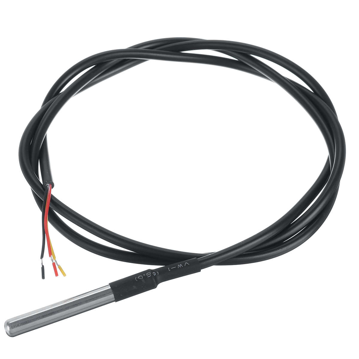1/2 Meters Waterproof Temperature Probe -55 ~+125  DS18B20 Temperature Sensor (Cable Length 2M)