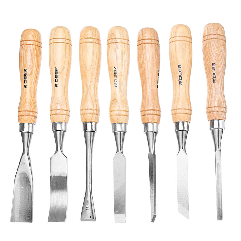 12PCS Wood Turning Carving Tool Set Chrome Vanadium Steel Wood Carving Chisels Blade Woodworking Too