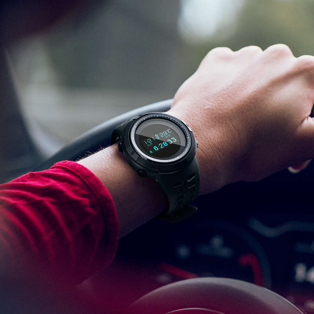 New SKMEI 1360 Compass Thermometer Countdown Pedometer Calorie OLED Digital Watc