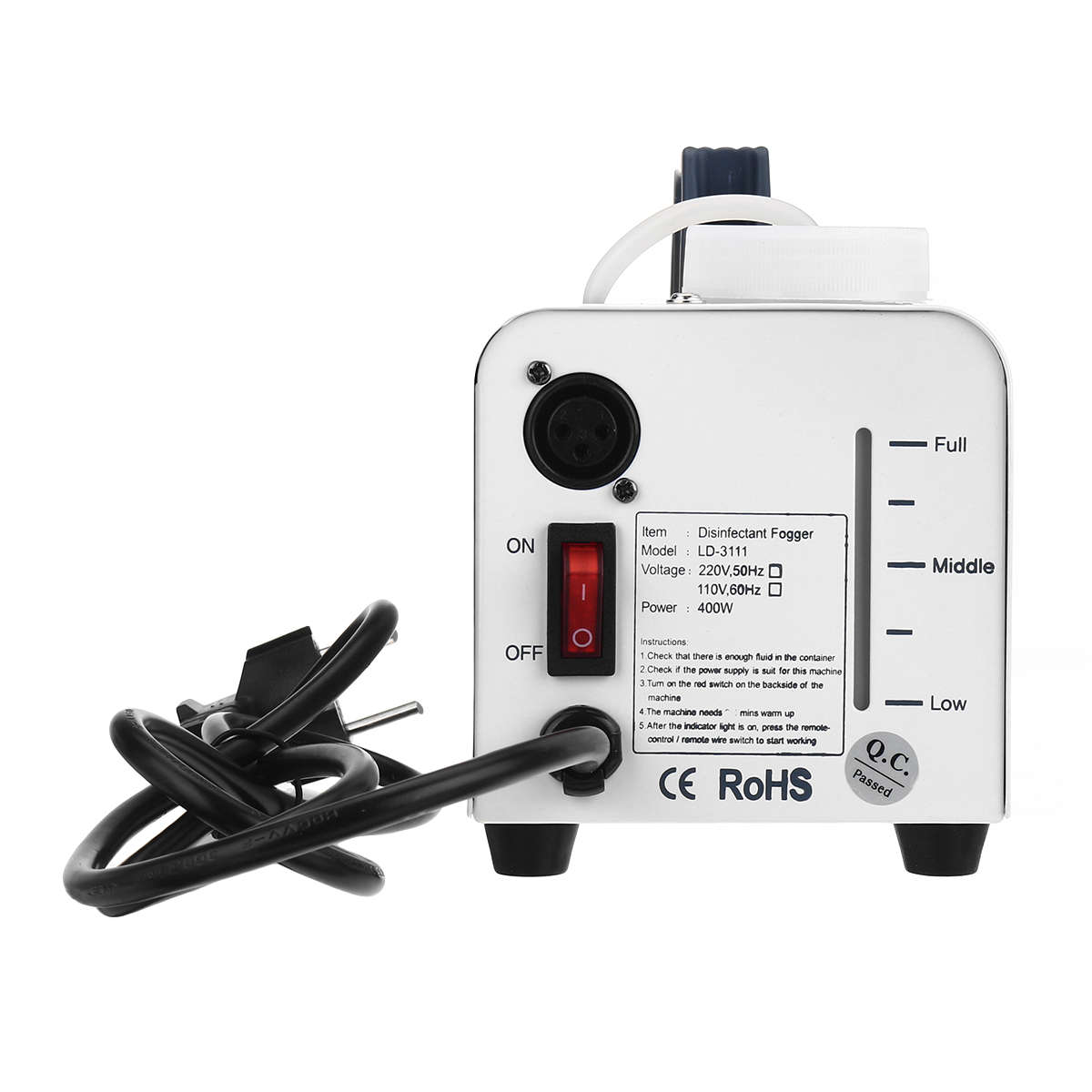 400W Electric Portable Atomization Disinfection Machine ULV Fogger Sprayer Sterilizer (Plug EU Plug)