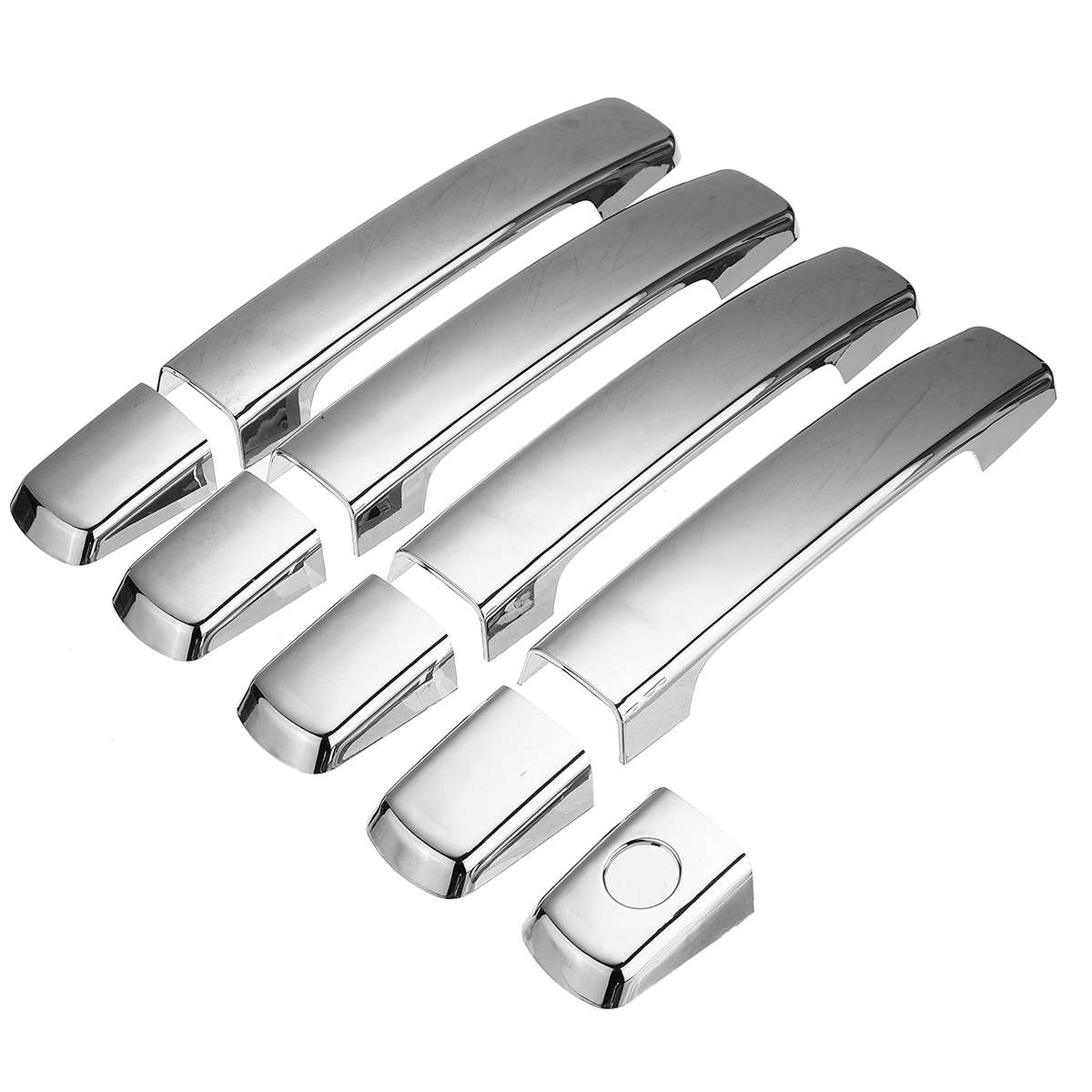 9 Pcs Chrome Plastic Outer Door Handle Cover For Nissan Navara D40 2005-