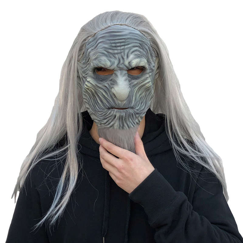 Horror Cosplay Game Zombie Latex Masks With Hair Halloween Party Costume Props