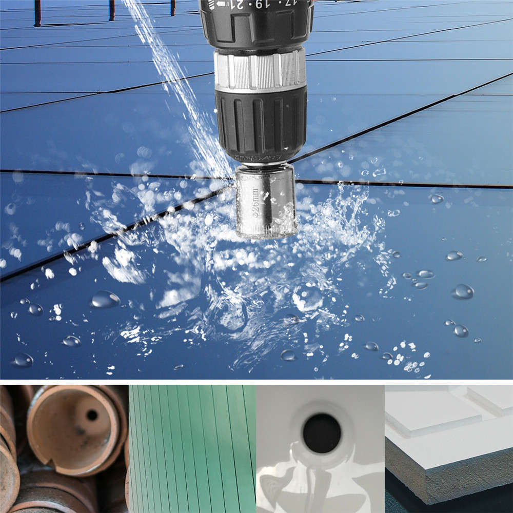 15pcs 6-50mm Diamond Hole Saw Cutter Tile Ceramic Glass Porcelain Marble Drill