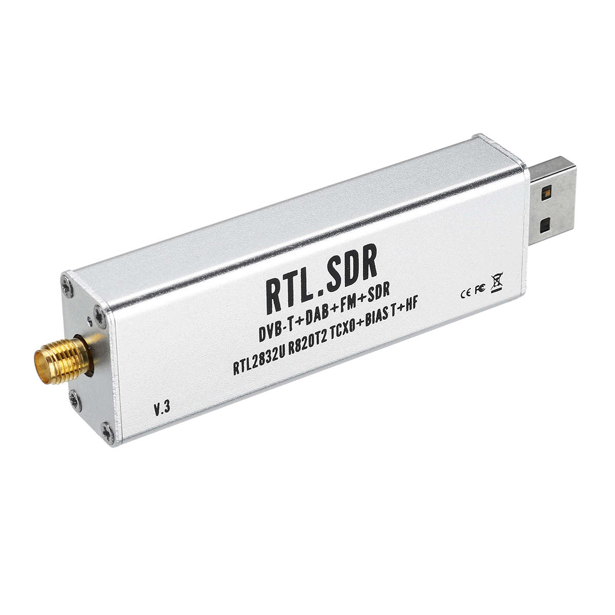 RTL-SDR V3 RTL2832 1PPM TCXO HF BiasT SMA Software Defined Radio + Antennas