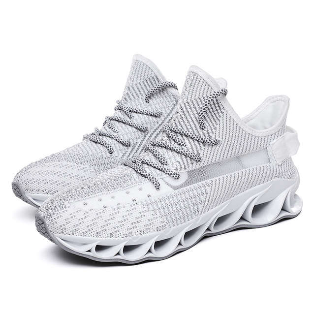 19 Seasons New Men's Front Shoes Trend Breathable Flying Woven Mesh Shoes Increased Sports Casual Me