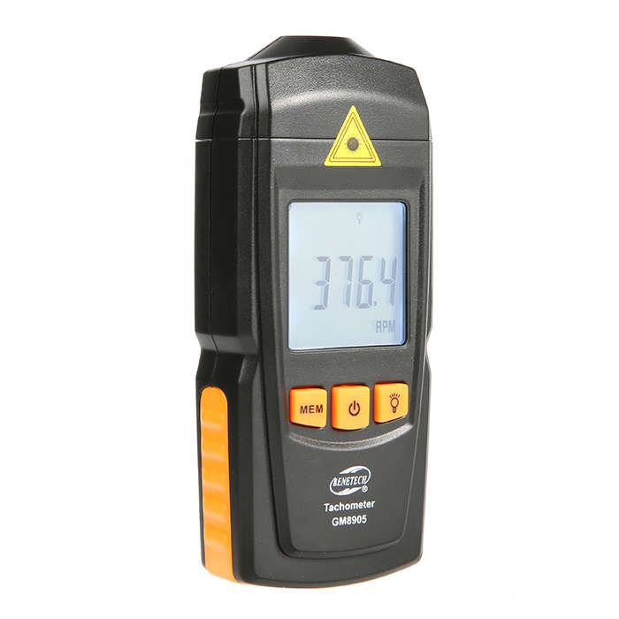 BENETECH GM8905 Non Contact Handheld LCD Digital Laser Tachometer RPM Tach Tester Meter Motor Speed