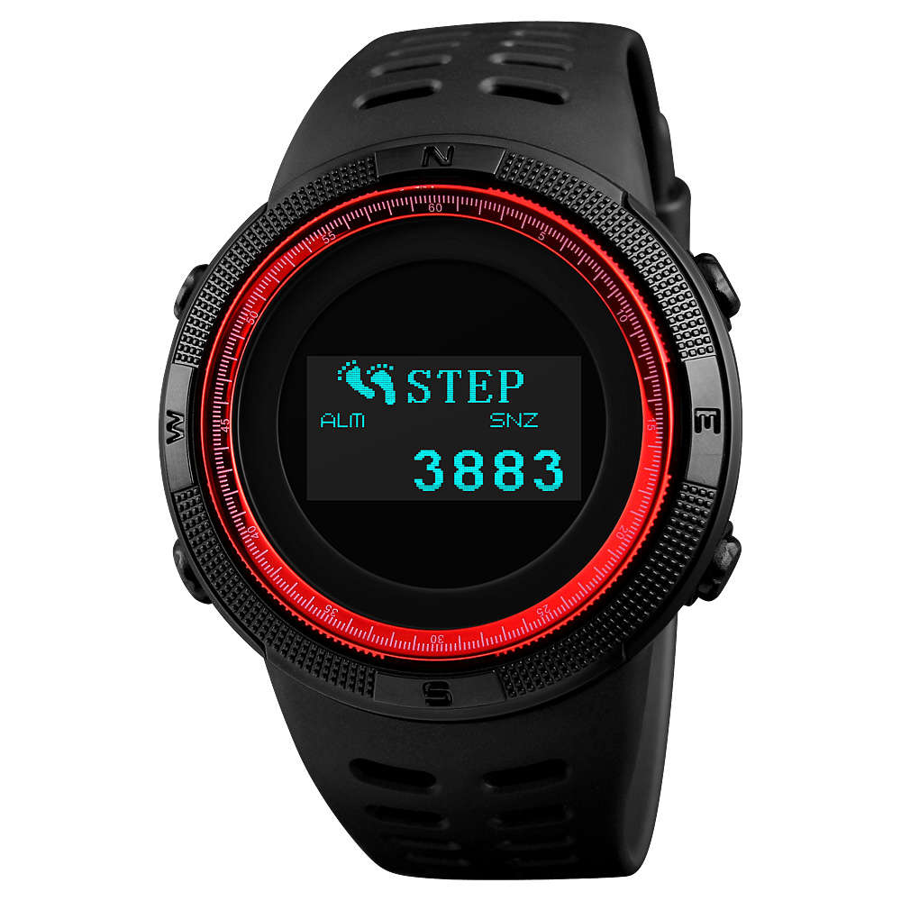 New SKMEI 1360 Compass Thermometer Countdown Pedometer Calorie OLED Digital Watc