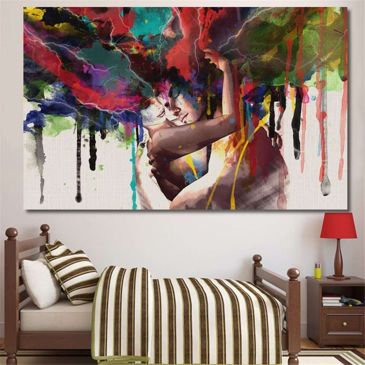 Couple Hugging Canvas Painting Wall Decorative Print Art Pictures Wall H