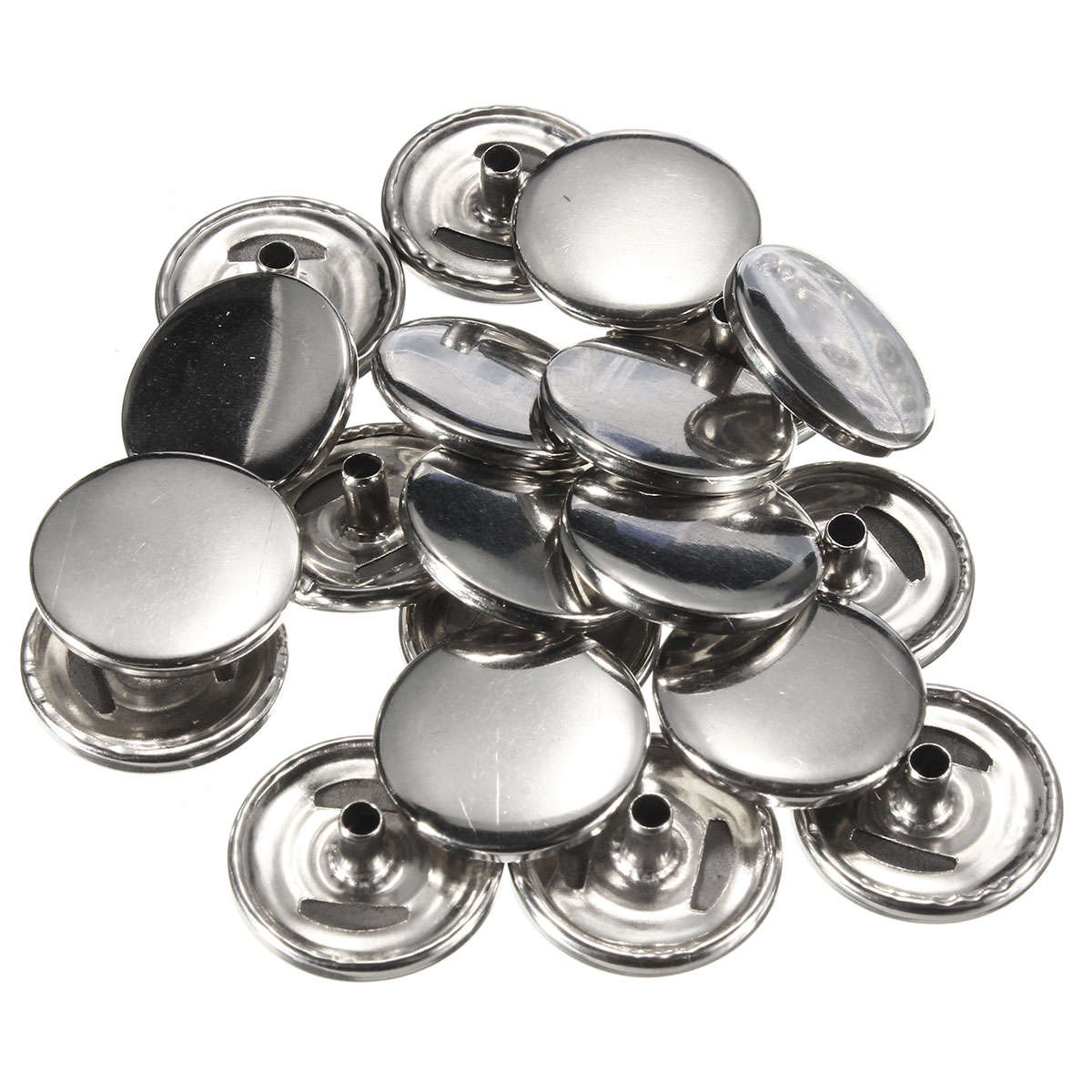 New 20pcs Press Stud Buttons Poppers Leather Craft with Fixings Tools Kit 201Tools