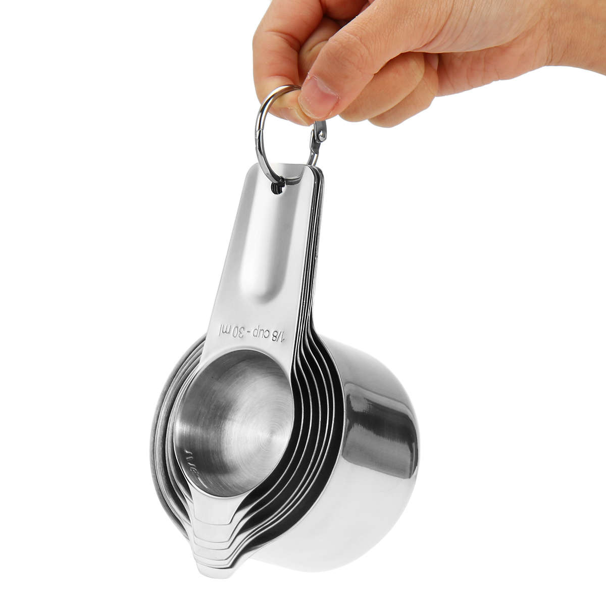 13Pcs Stainless Steel Measuring Spoons Measuring Cups Metal Measuring Scoop Tool Set For Kitchen Bak