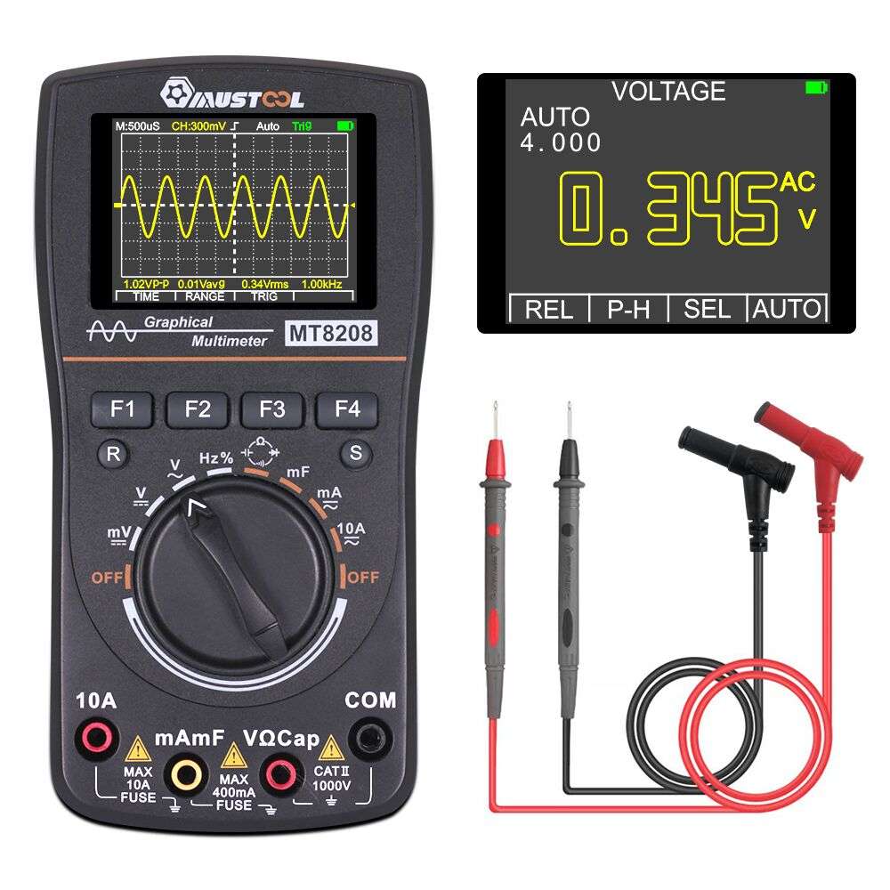 MUSTOOL MT8208 HD Intelligent Graphical Digital Oscilloscope Multimeter