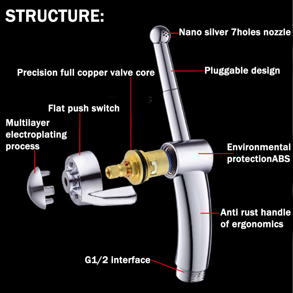 STAINLESS STEEL HYGIENIC DOUCHE