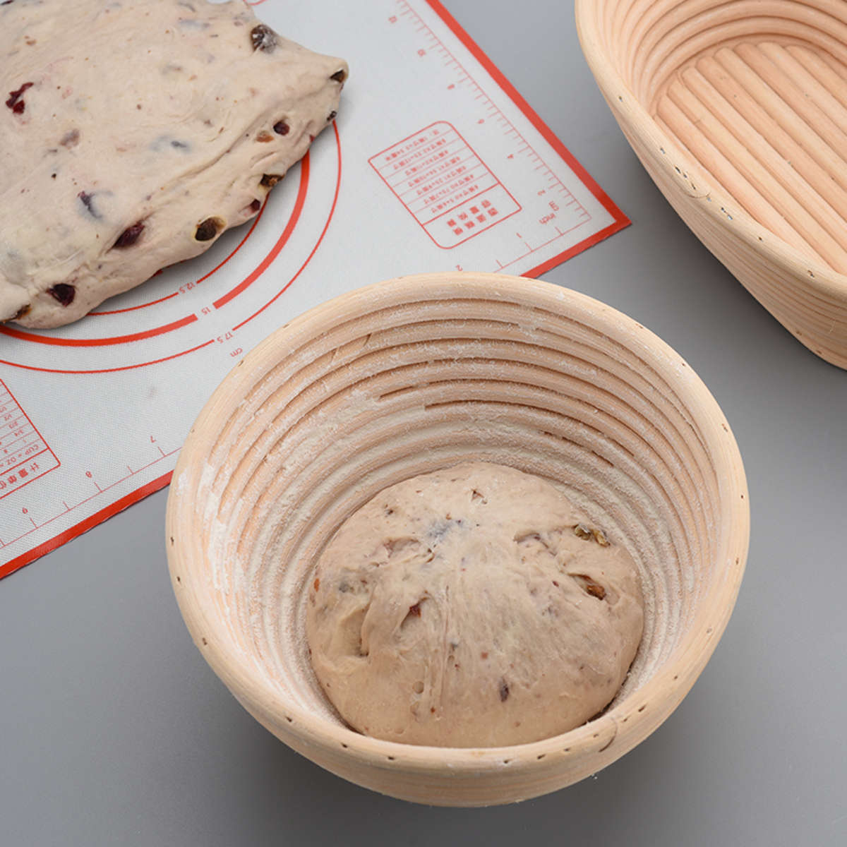 Round Banneton Brotform Rattan Basket Bread Dough Proofing Rising Loaf Proving 4 Sizes (Size #3)