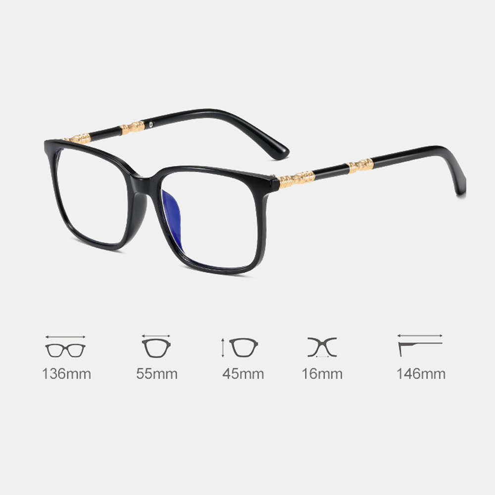 Unisex Retro Full Frame Square Frame Anti-blue Reading Glasses Presbyopia Glasses