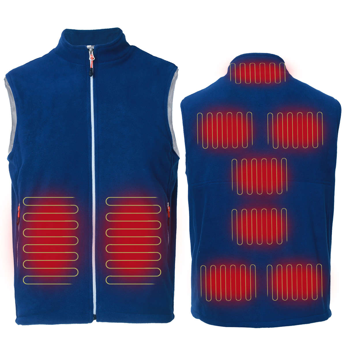 9 Heating Pads Electric USB Winter Heated Vest Men Women Heating Jacket Coat Wa