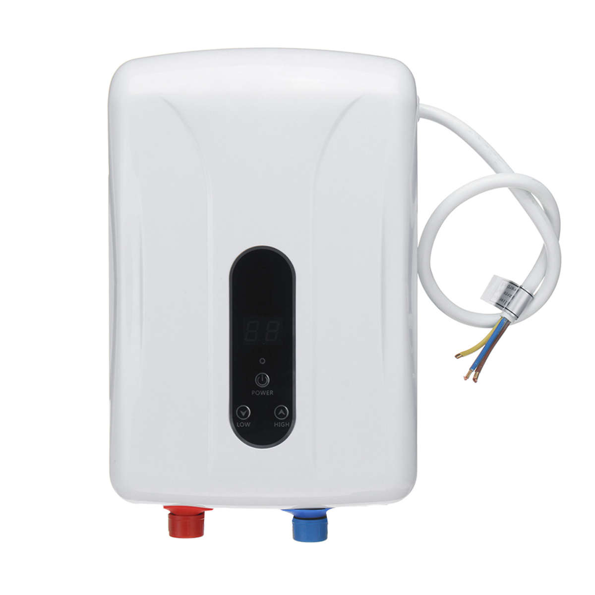 5.5KW Tankless Instant Electric Hot Water Heater Boiler Kitchen Bathroom Shower Set