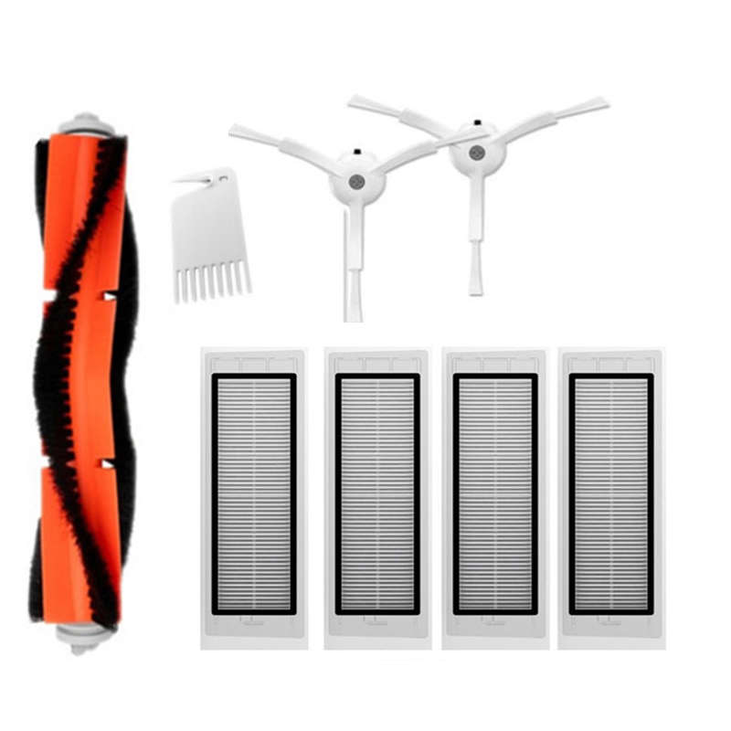 8pcs HEPA Filter with Main Brushes and Side Brushes for S50 Xiaomi Mi Robot Vacuum Cleaner