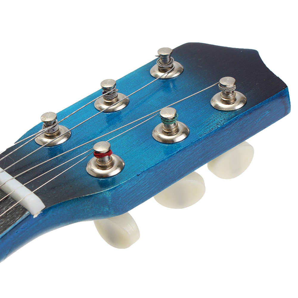 21'' Beginners Basswood Acoustic Guitar 6 String Practice Music Instruments (Color Black)