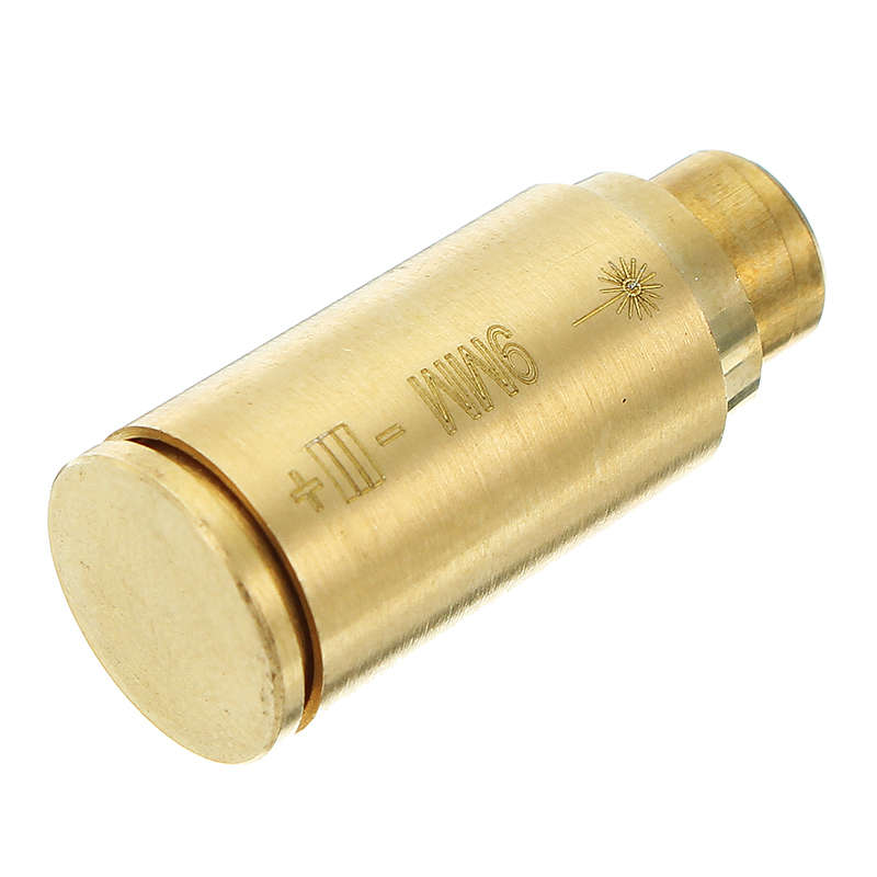 CAL 9MM Laser Bore Sighter Red Dot Sight Brass Cartridge Bore Sighter