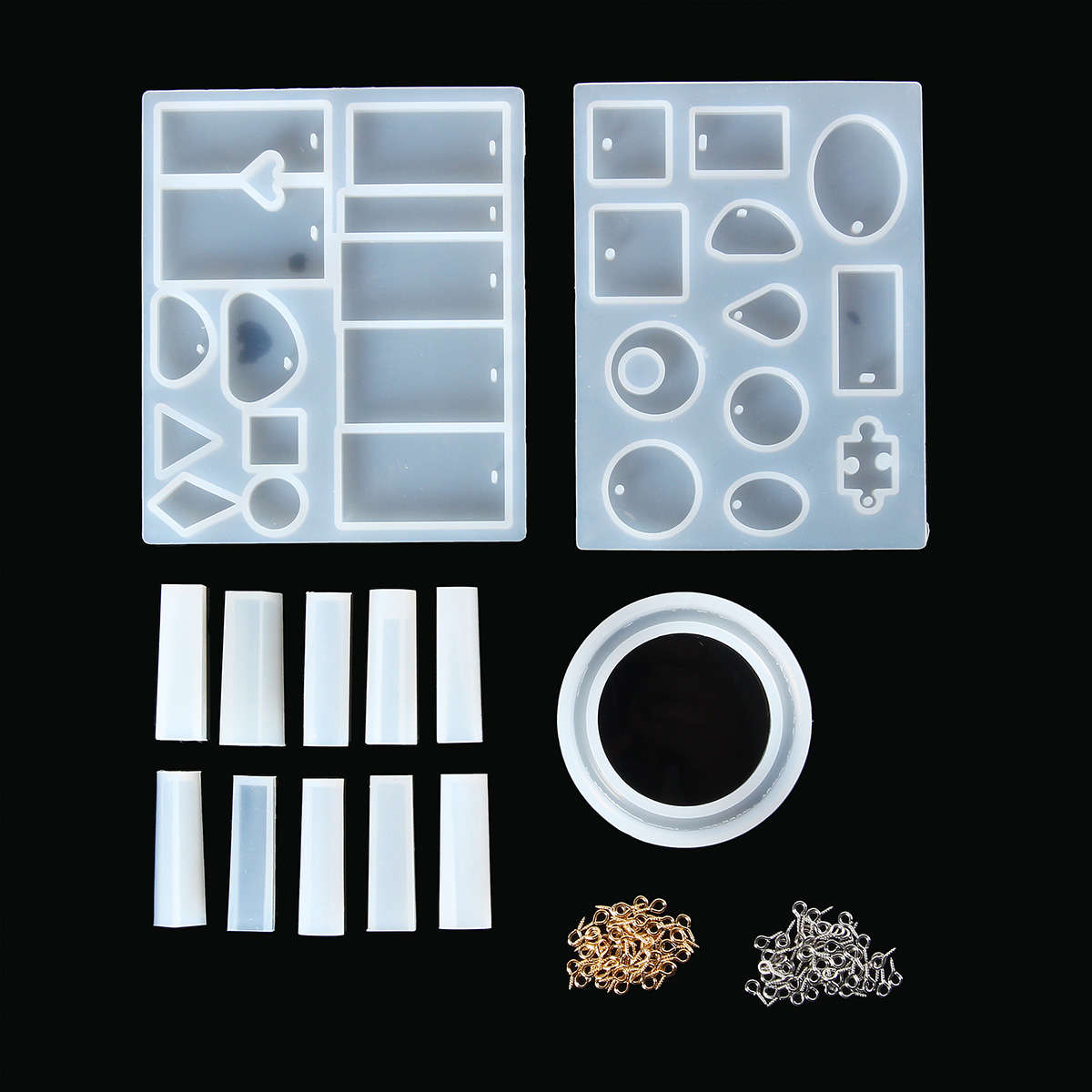 413Pcs Jewelry Pendant Mould Craft Silicone Resin Mold Necklace Pendant