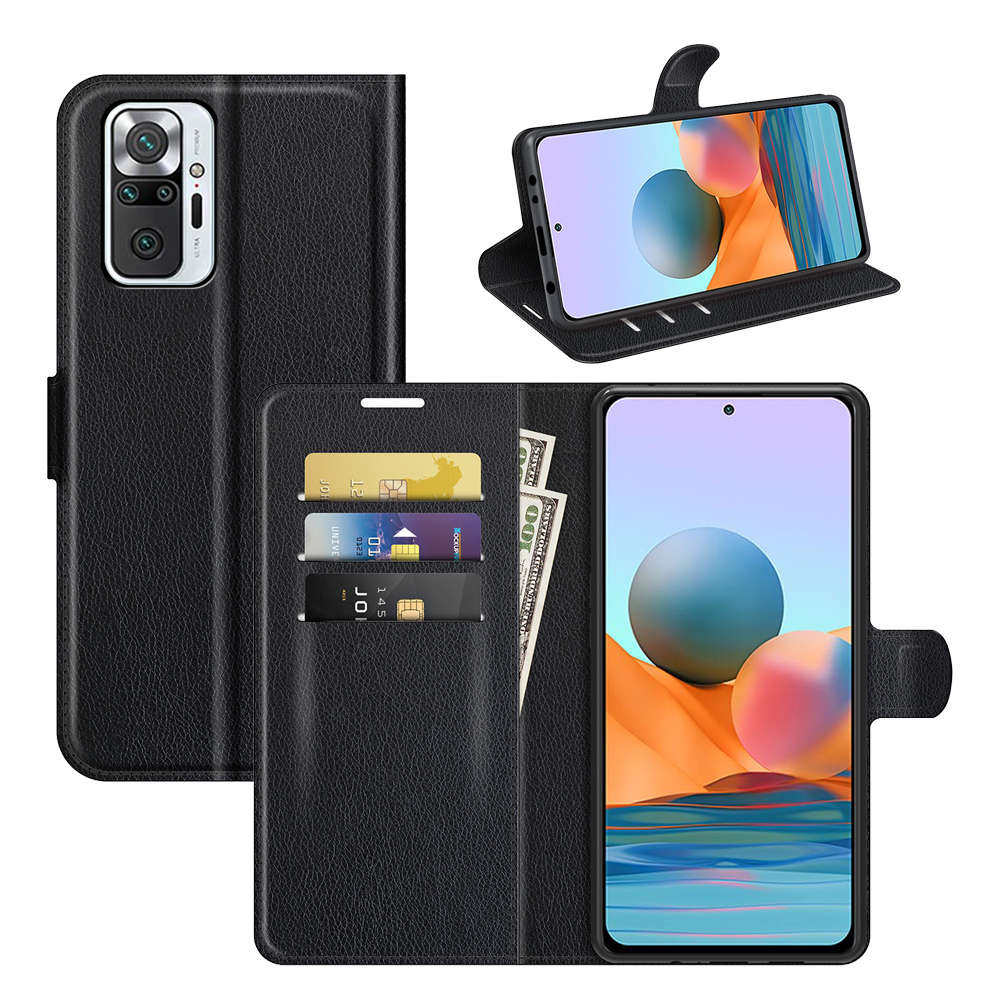 Bakeey for Xiaomi Redmi Note 10 Pro/ Redmi Note 10 Pro Max Case Litchi Pattern Flip Shockproof PU Le