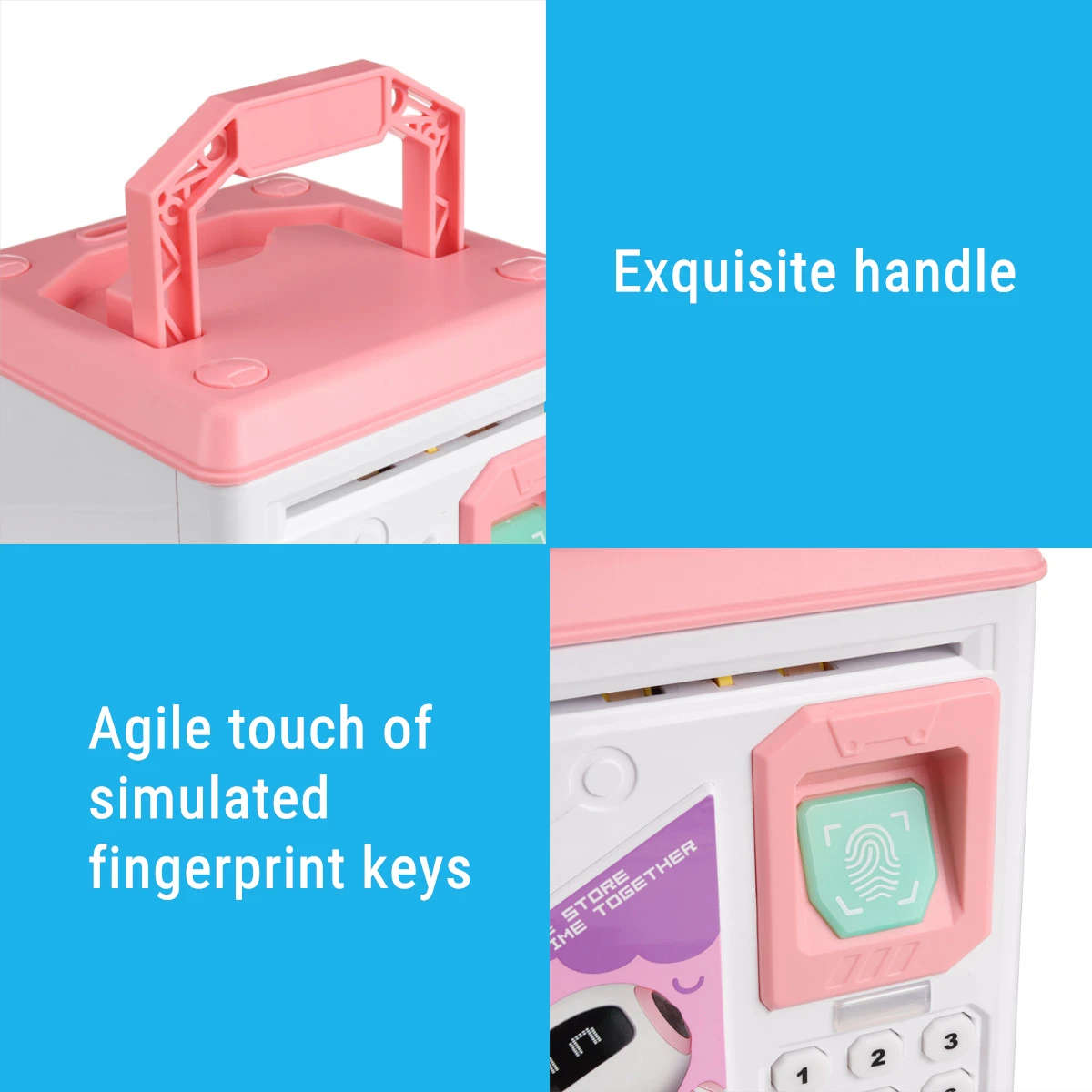 Kids ATM Fingerprint Password Money Box