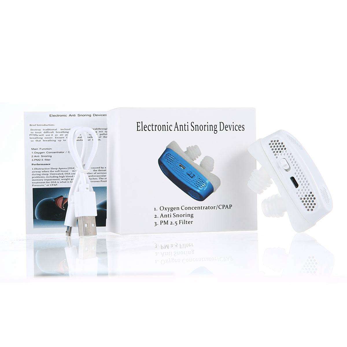 USB Rechargeable Snore Stopper Anti Snore Device PM2.5 Air Purifier Reduce Snore Sleeping Aid Nose