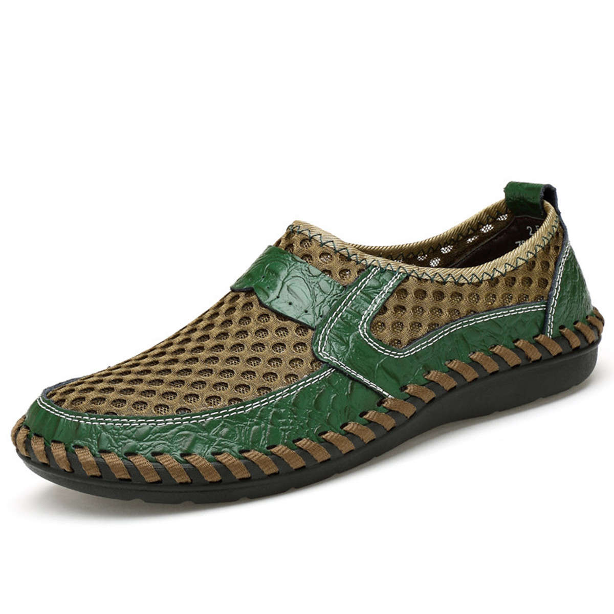 Menico Big Size Men Hand Stitching Breathable Honeycomb Mesh Loafers Flats