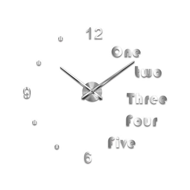 New Creative Diy Wall Stickers Wall Clock Home Mirror Clocks Living Room Decoration Wall Clock