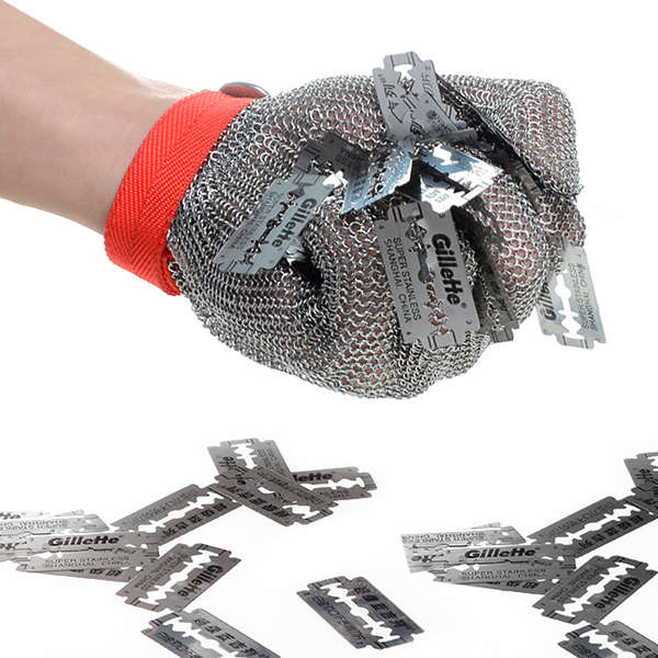 Safety Cut Proof Stab Resistant Stainless Steel Metal Mesh Butcher Glove Size M