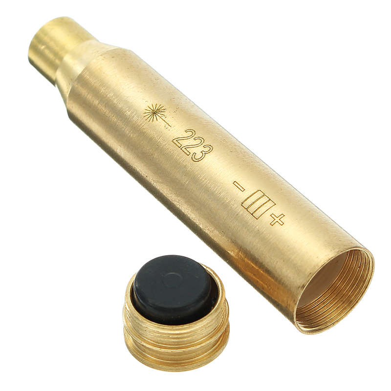 New CAL 223 REM Gauge 5.56mm Laser Bore Sighter Red Dot Sight Brass Cartridge Bore Sighter Cal