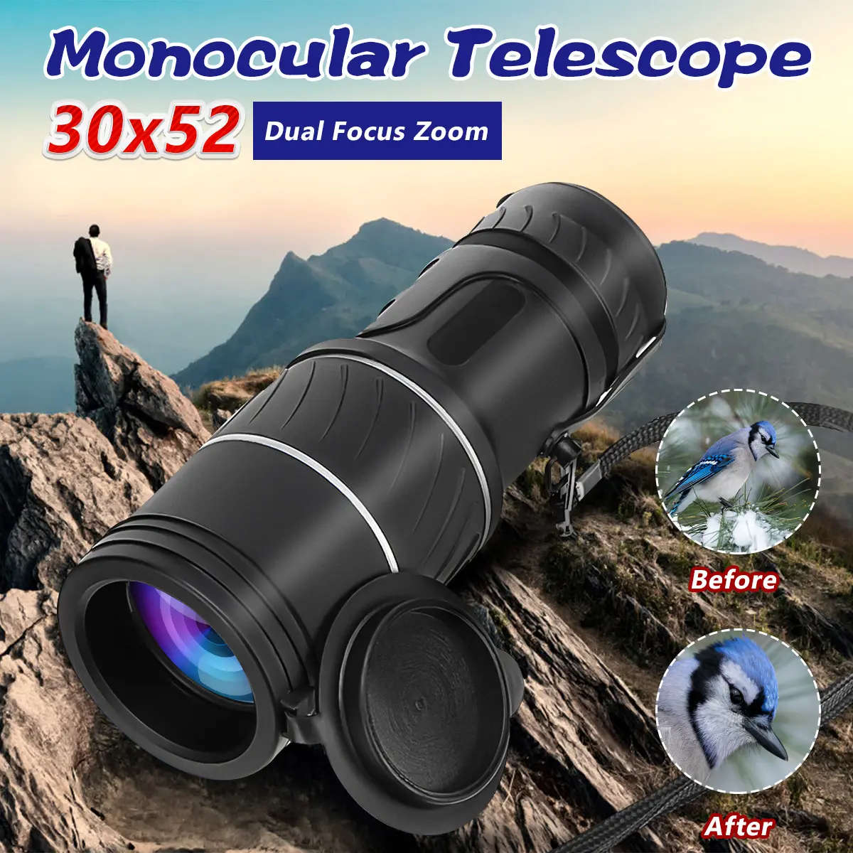 30x52 Mini Day/Night Monocular